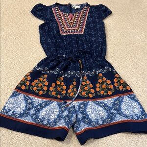Monteau Girl Navy and Multicolor Dress